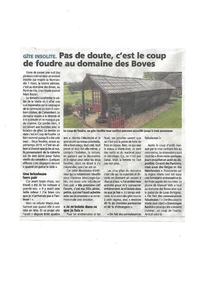 Hébergements Insolites dans tonneaux - Gite Le Coup de Foudre Vimoutiers Esterno foto